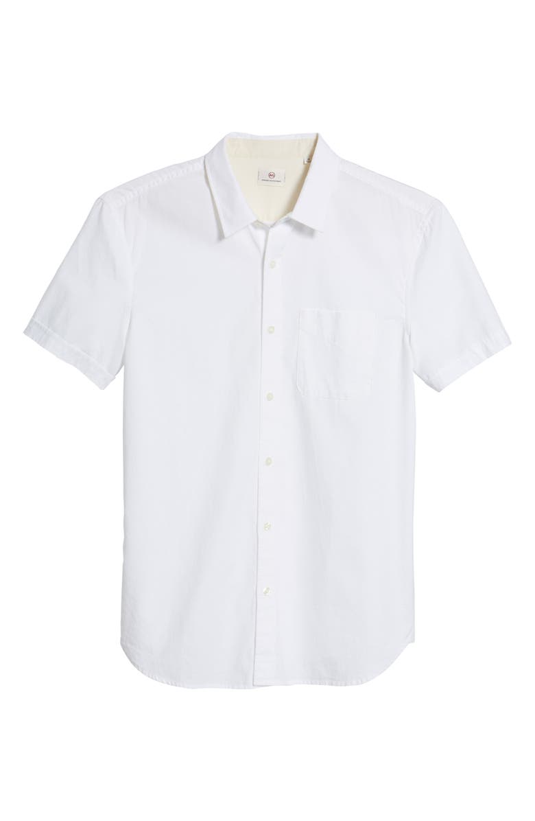 AG Pearson Regular Fit Short Sleeve Sport Shirt, Alternate, color, True White