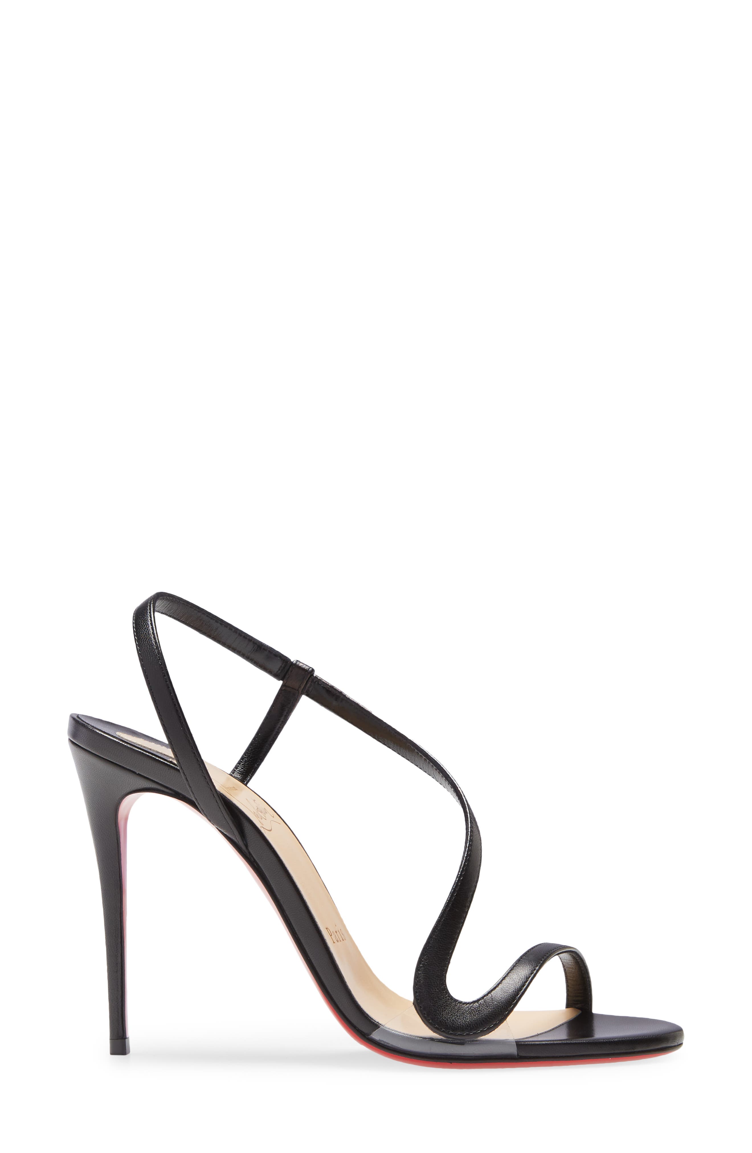 Christian Louboutin Slingback Stiletto Sandal, Alternate, color, Black
