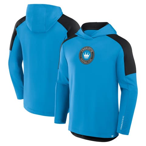 Men's Fanatics Blue Charlotte FC Red Card Transitional Pullover Hoodie
