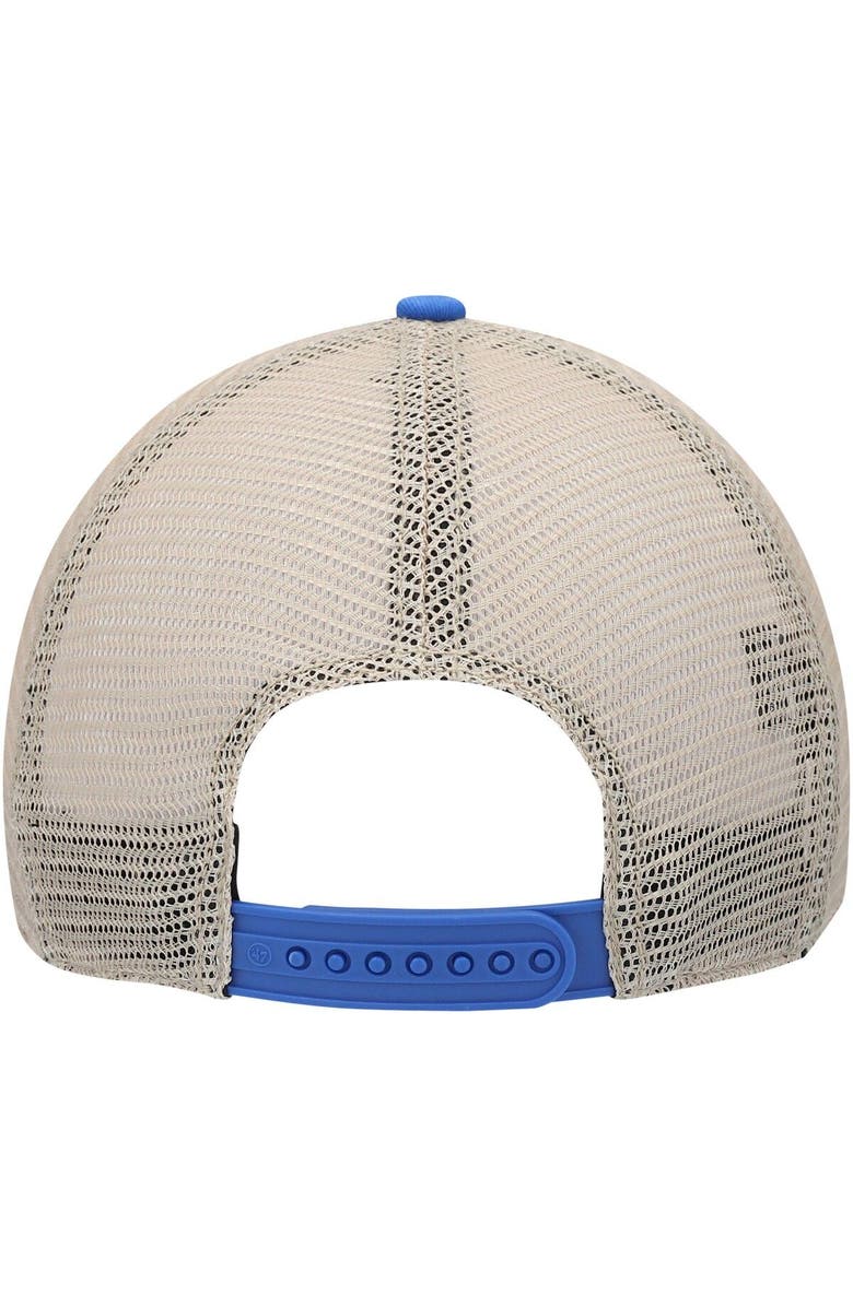 '47 Men's '47 Royal/Natural Los Angeles Rams Head Trawler Trucker Clean Up Snapback Hat, Alternate, color, Royal