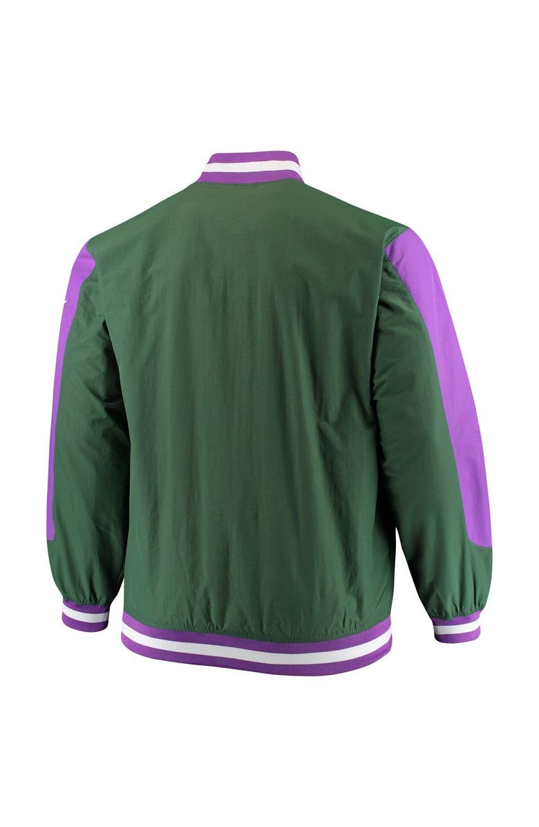 Mitchell & Ness Men's Mitchell & Ness Green Milwaukee Bucks Big & Tall Hardwood Classics Authentic Warm-Up Full-Snap Jacket, Alternate, color,
