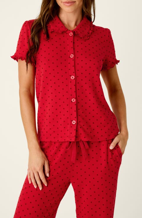 Polka Dot Pajama Top