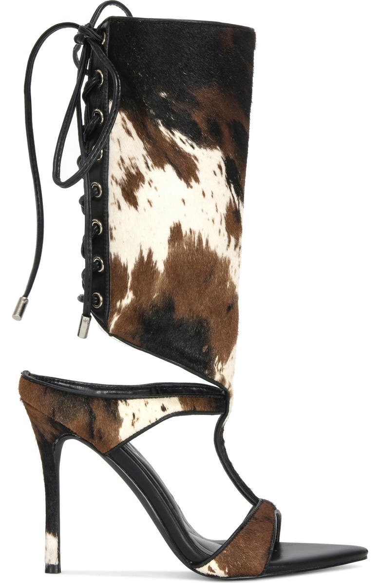 AZALEA WANG Boudier Faux Calf Hair Sandal, Alternate, color,