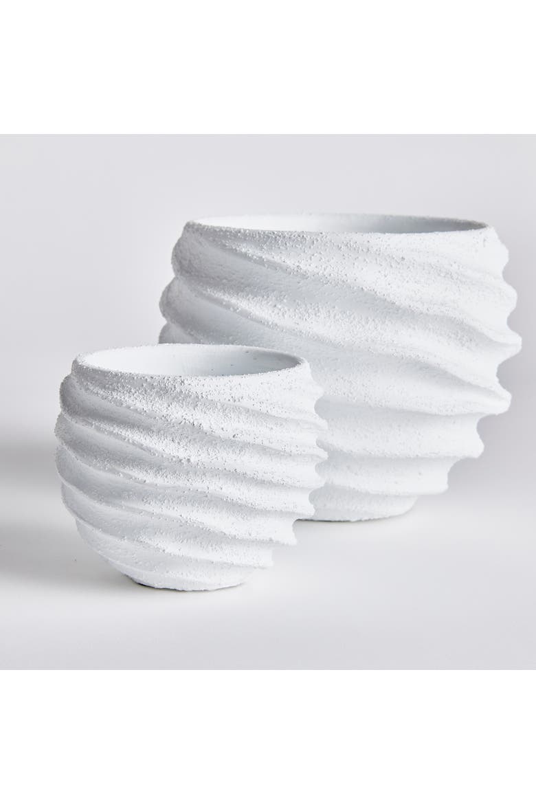 Echols Flowerpot Planters, Set of 2, Alternate, color, White