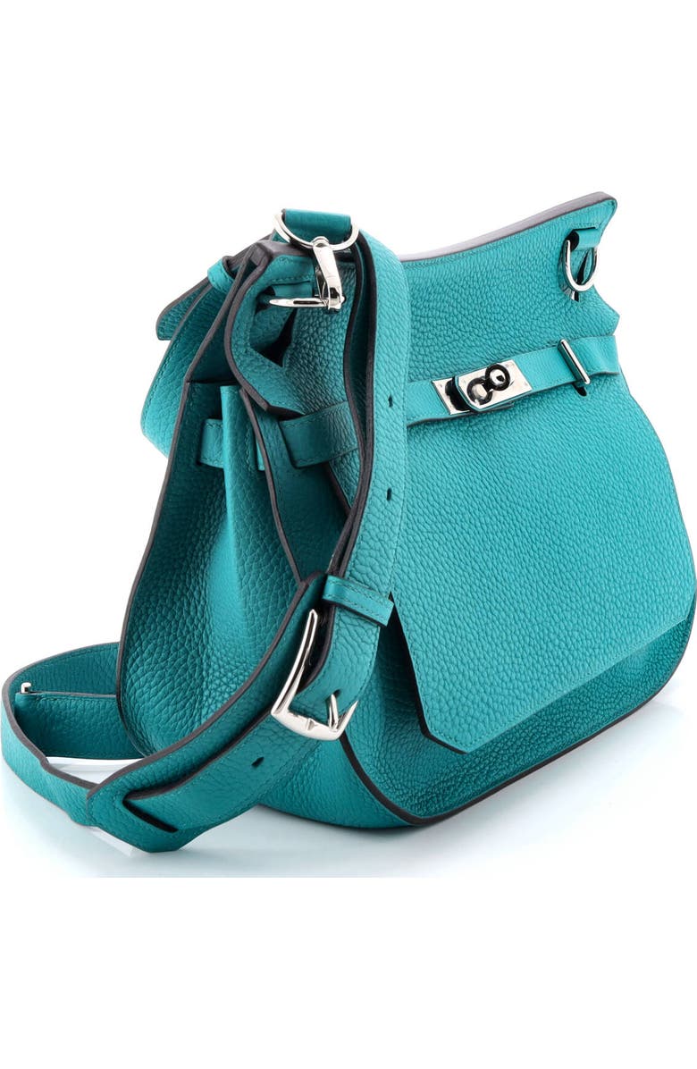 Pre-Owned Hermes Jypsiere Bag Clemence 28, Alternate, color, Bleu Paon