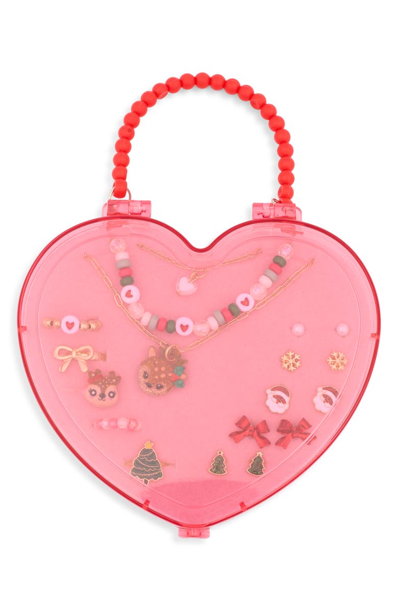 Capelli New York Kids' 13-Piece Assorted Christmas Motif Jewelry Set, Main, color, Red Multi