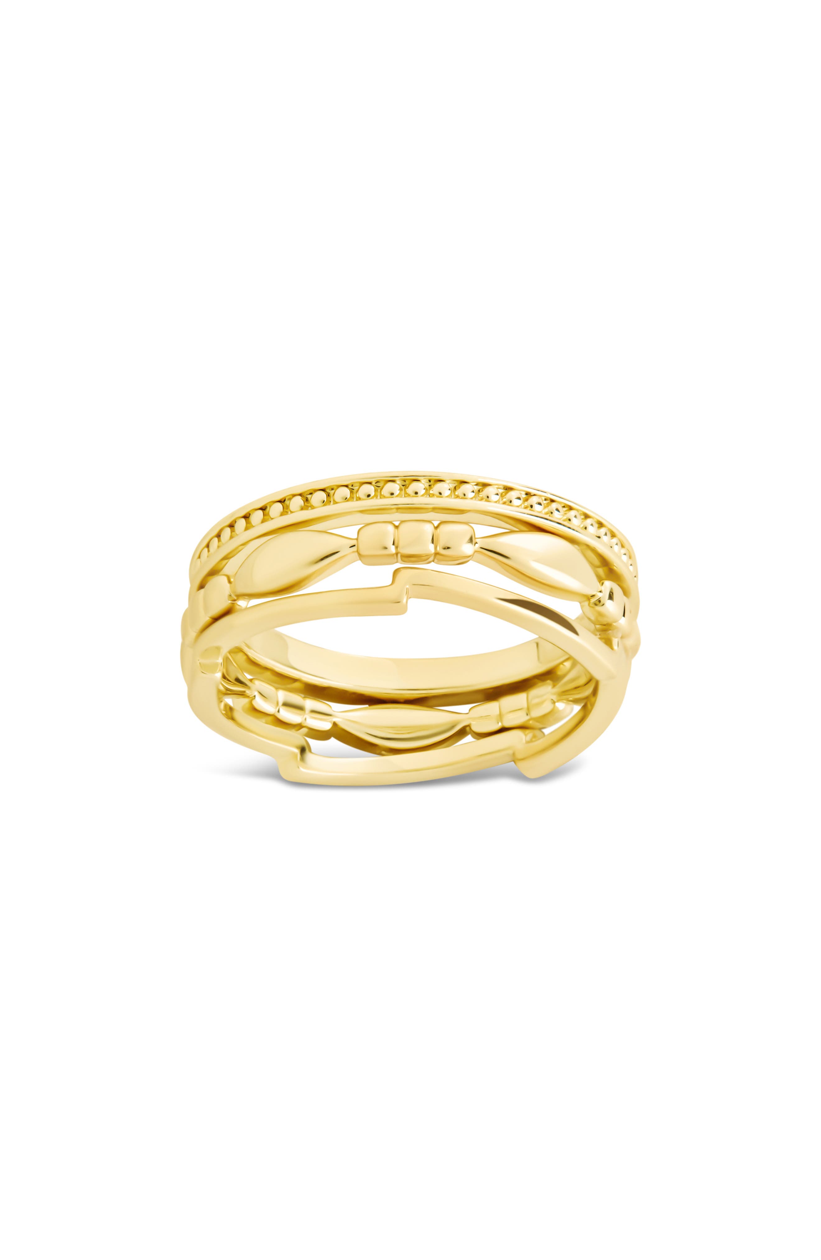 Sterling Forever Jasmine Layered Band Ring