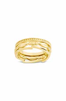 Sterling Forever Jasmine Layered Band Ring