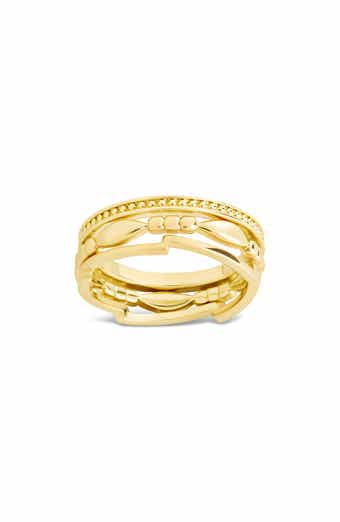 Sterling Forever Jasmine Layered Band Ring