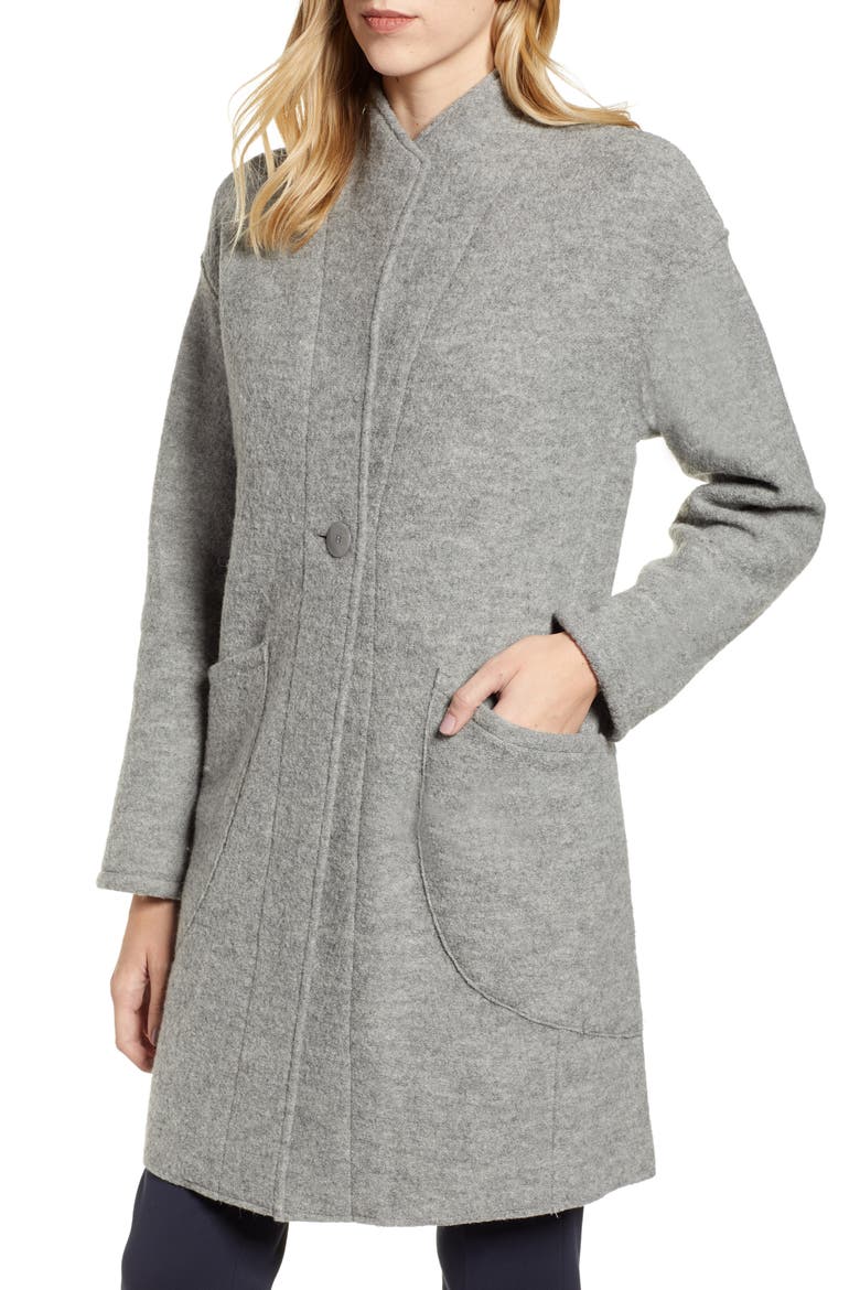 Teddy Wool Coat, Alternate, color, GREY