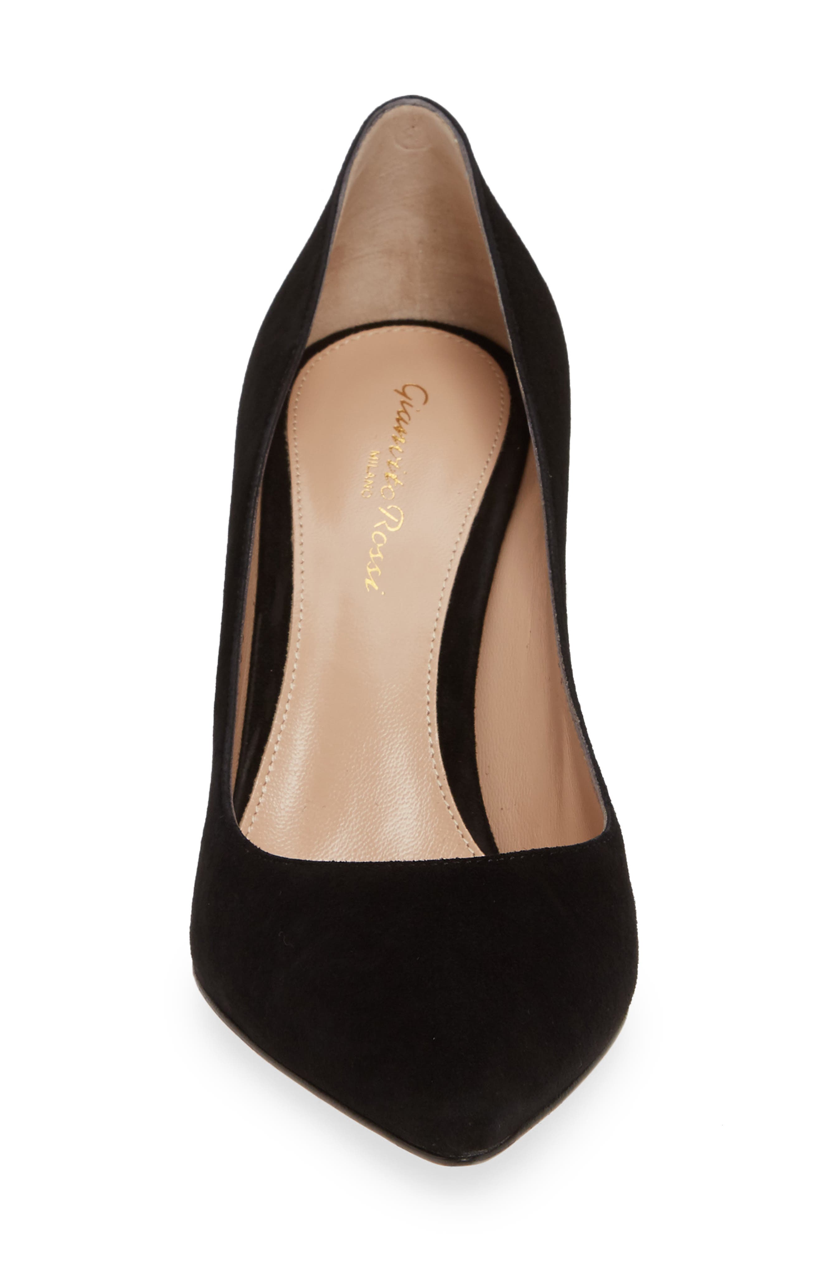 Gianvito Rossi Pointed Toe Pump, Alternate, color, Black
