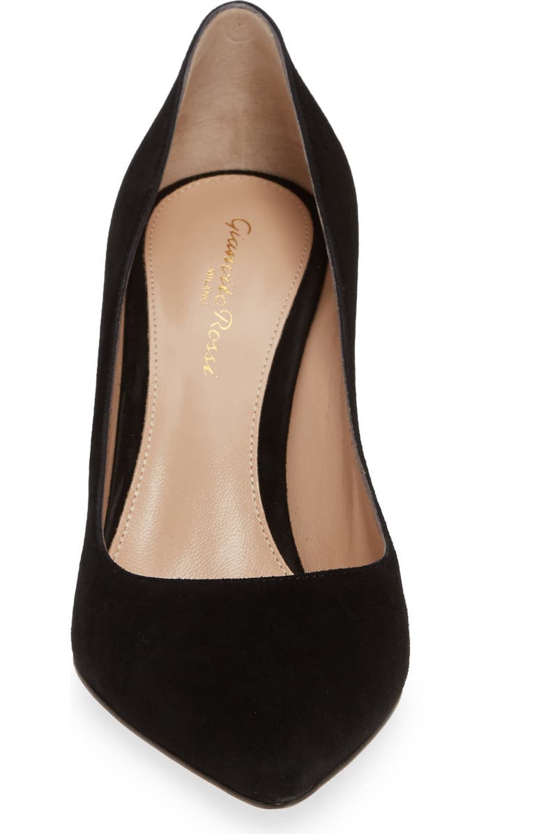 Gianvito Rossi Pointed Toe Pump, Alternate, color, Black
