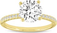 LuvMyJewelry Samara 14K Yellow Gold Round Shaped Lab Grown Diamond Engagement Ring - 2.2 Ct