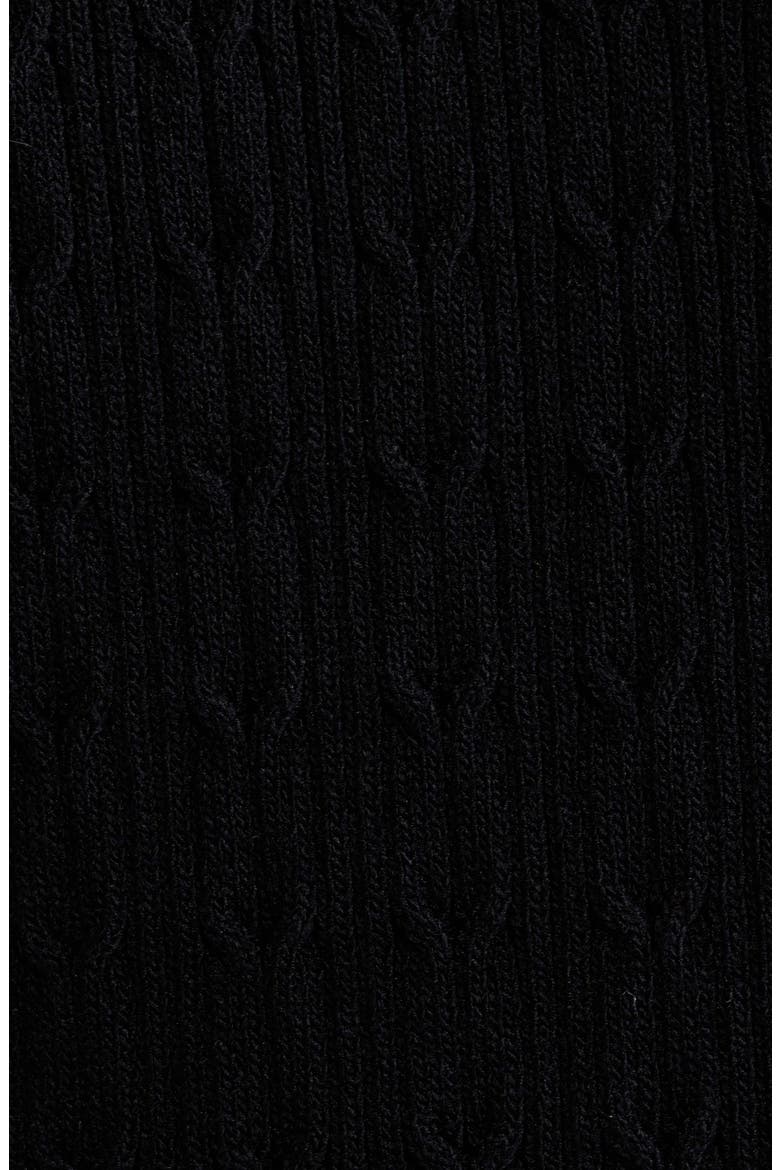 Mini Cable Turtleneck Sweater, Alternate, color, ANNE BLACK