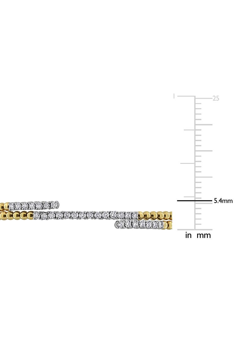Diamond Bangle 14k Two-Tone, Alternate, color, 14k Gold