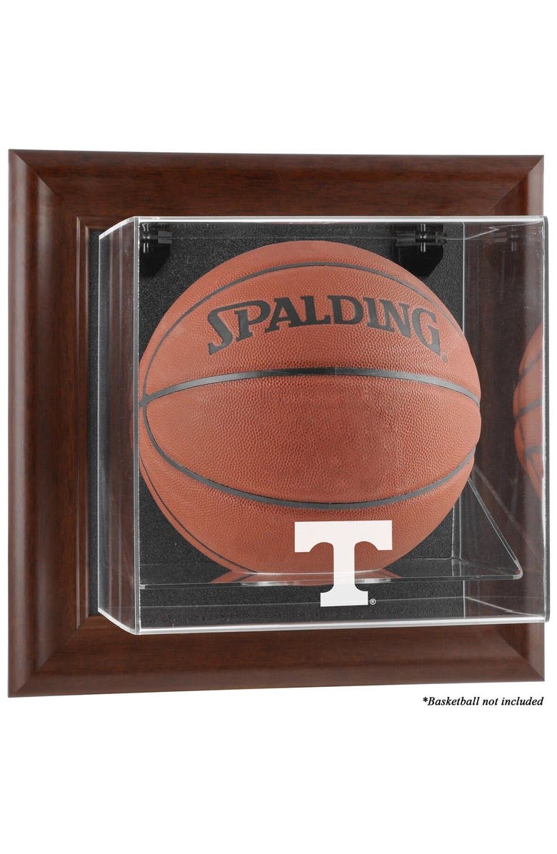 FANATICS AUTHENTIC Tennessee Volunteers Brown Framed Wall-Mountable Basketball Display Case, Main, color, 
