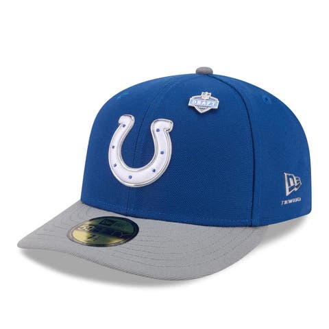 Men's New Era  Royal/Gray Indianapolis Colts 2026 NFL Draft Pre-Curved 59FIFTY Fitted Hat