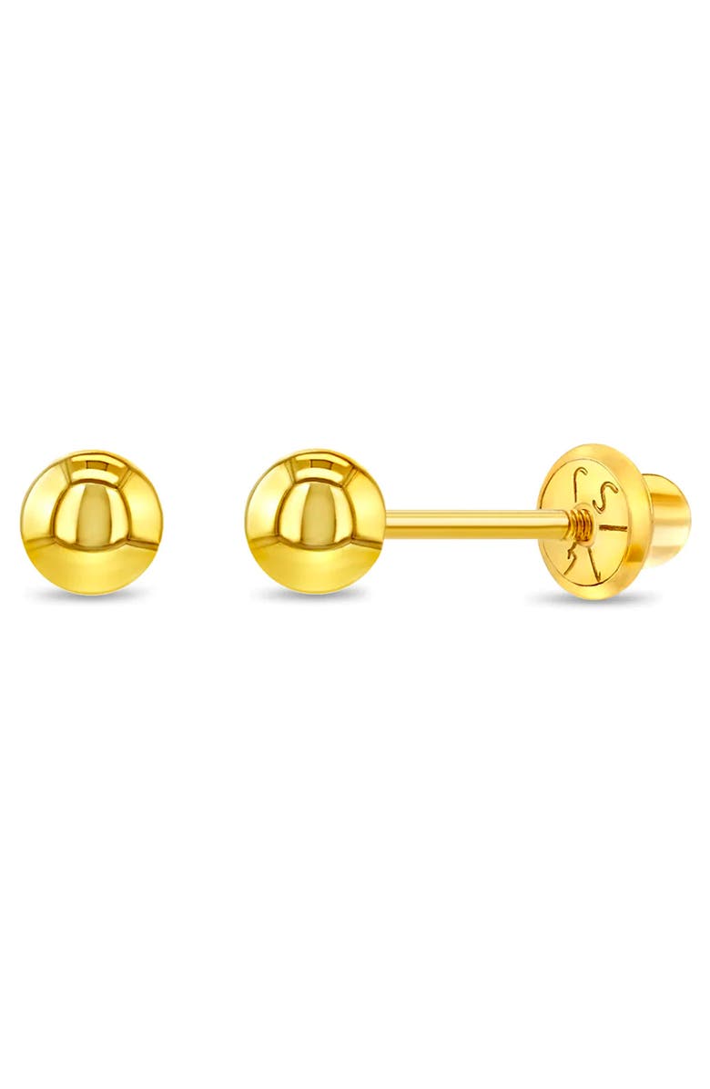 In Season Jewelry 14k Classic Ball Earrings, Main, color, Gold