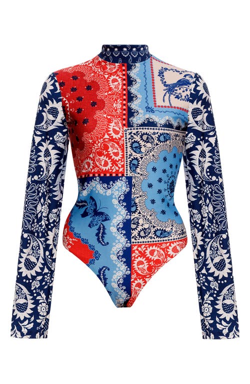 Shop Agua Bendita Mei Atma Long Sleeve One-piece Swimsuit