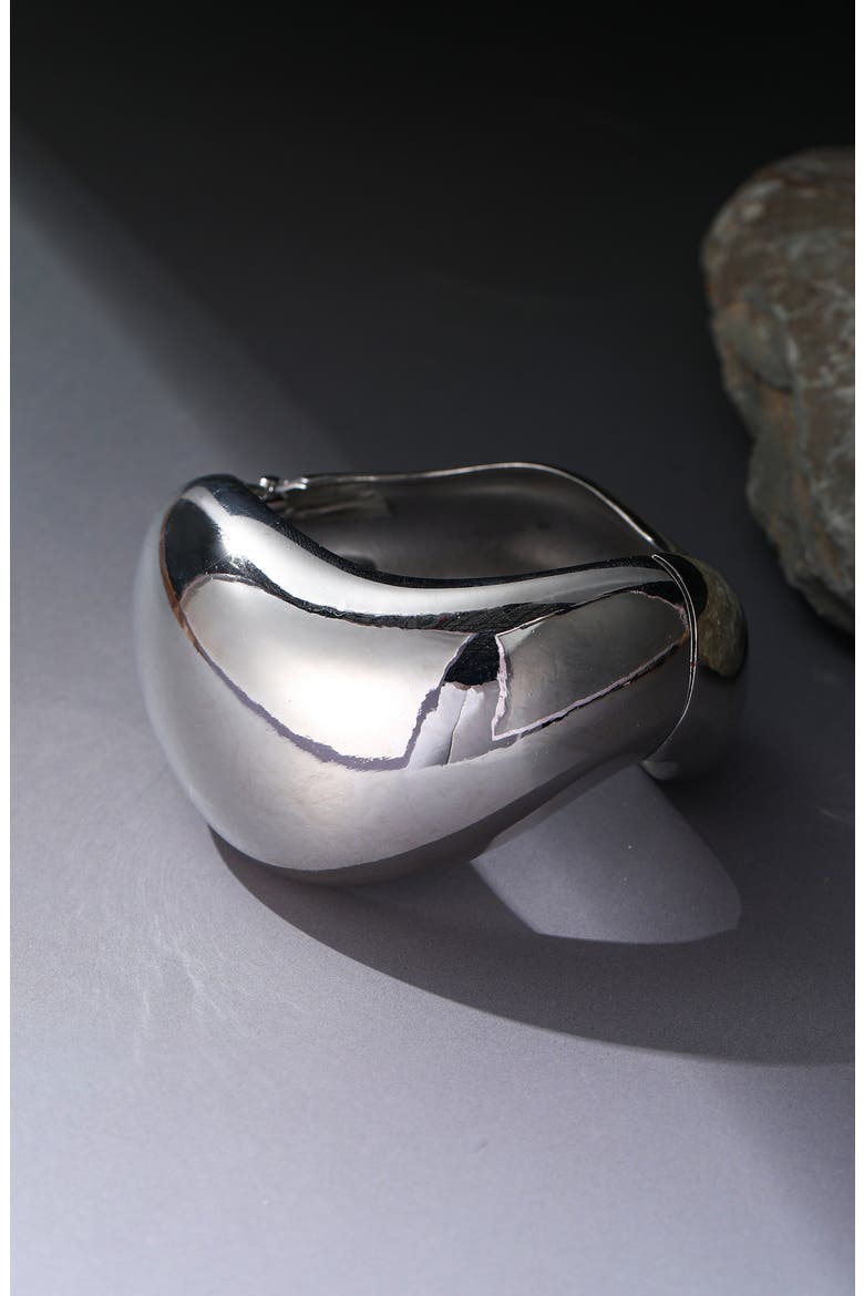 La Nonna Sculptural Organic Bold Cuff, Alternate, color, Silver