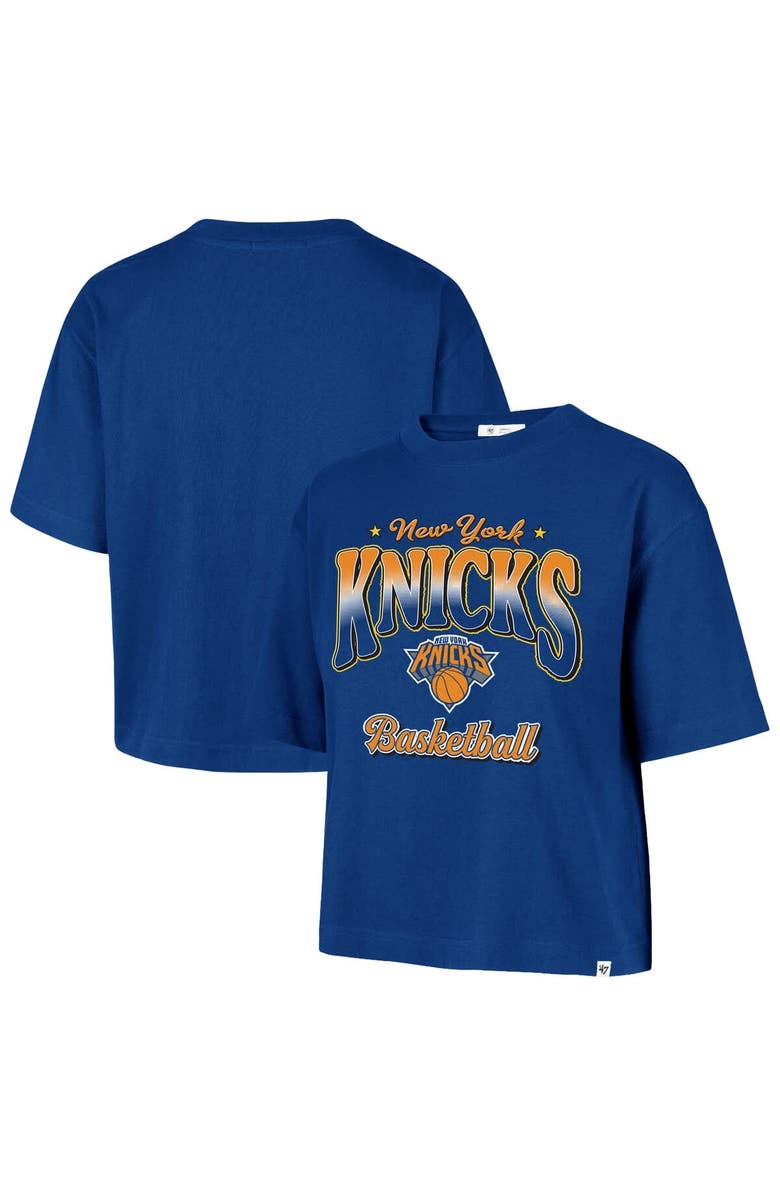 '47 Women's '47 Blue New York Knicks Vibe Check Reed City T-Shirt, Main, color, Blue