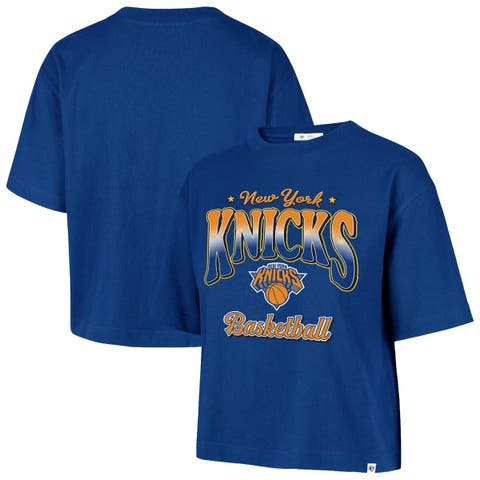 Women's '47  Blue New York Knicks Vibe Check Reed City T-Shirt