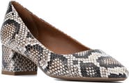 Aquatalia Pasha Weatherproof Snake Embossed Pointed Toe Pump