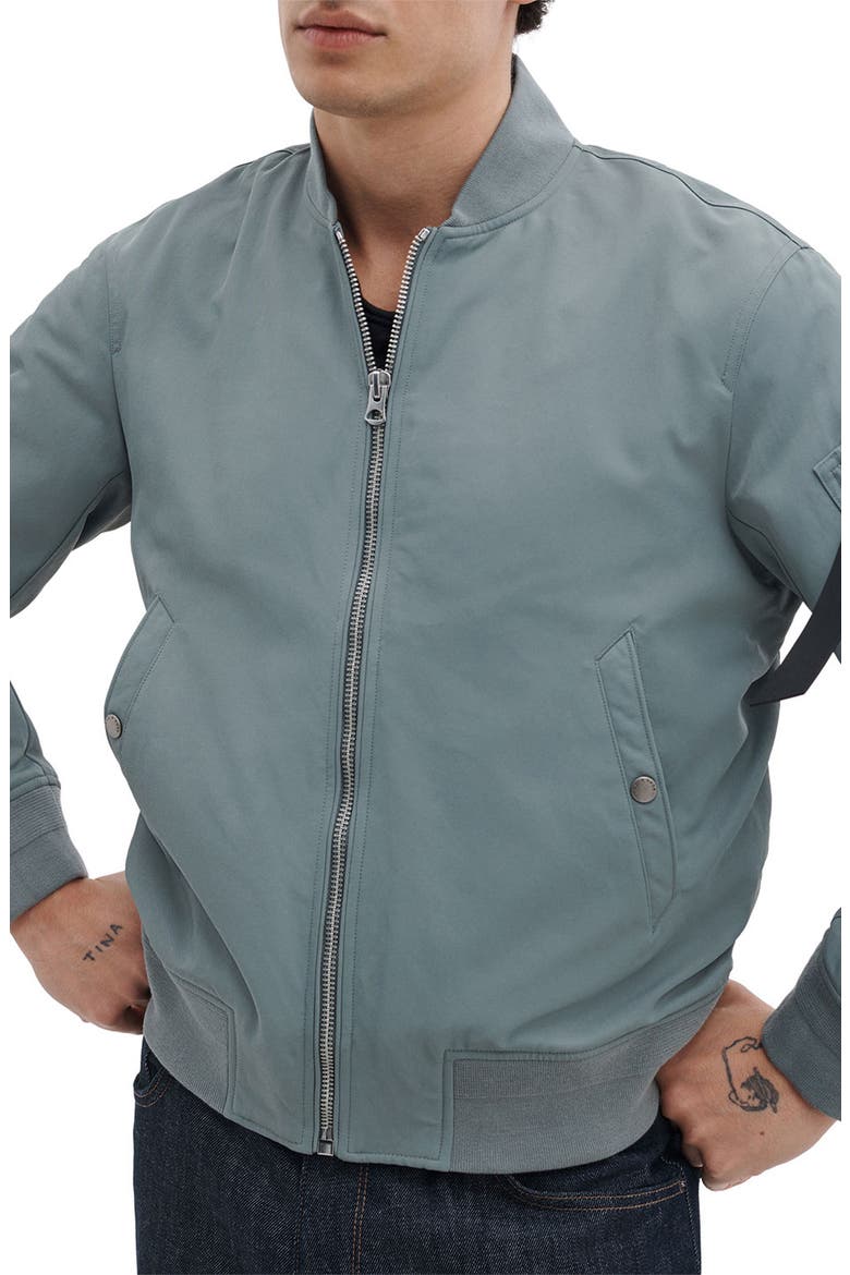 Manston Nylon Bomber Jacket, Alternate, color, GREY MIST