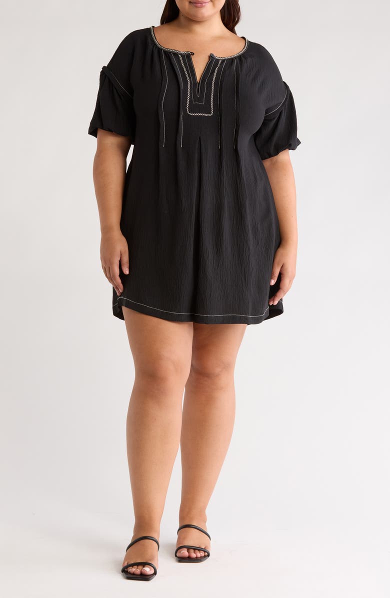 MAX STUDIO Bubble Sleeve Dress, Main, color, Black