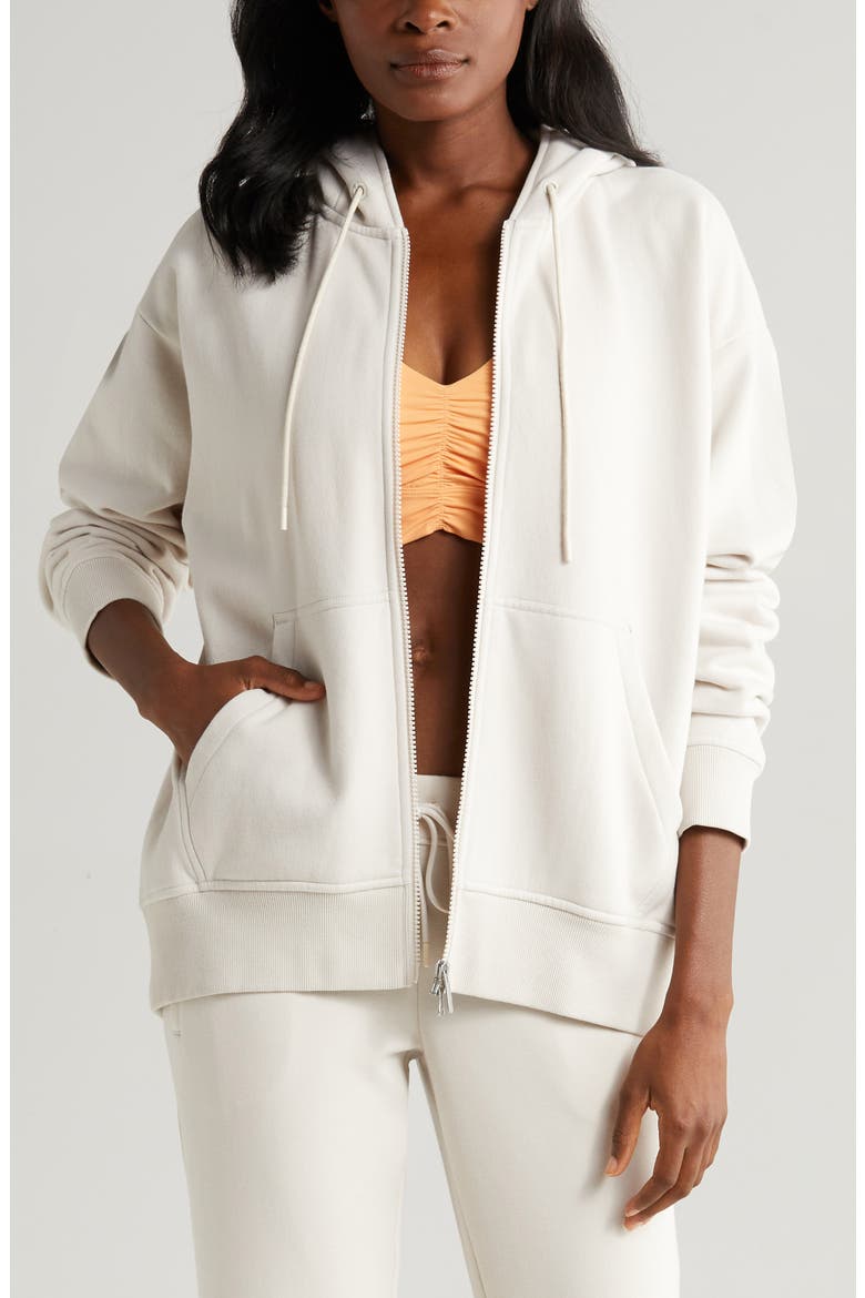Cloud Fleece Zip Hoodie, Main, color, GREY MOONBEAM
