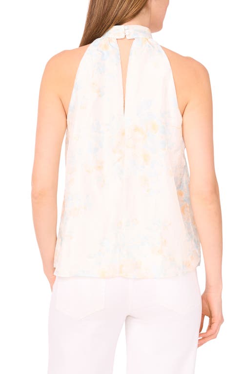 Cece Organza Halter Top In White