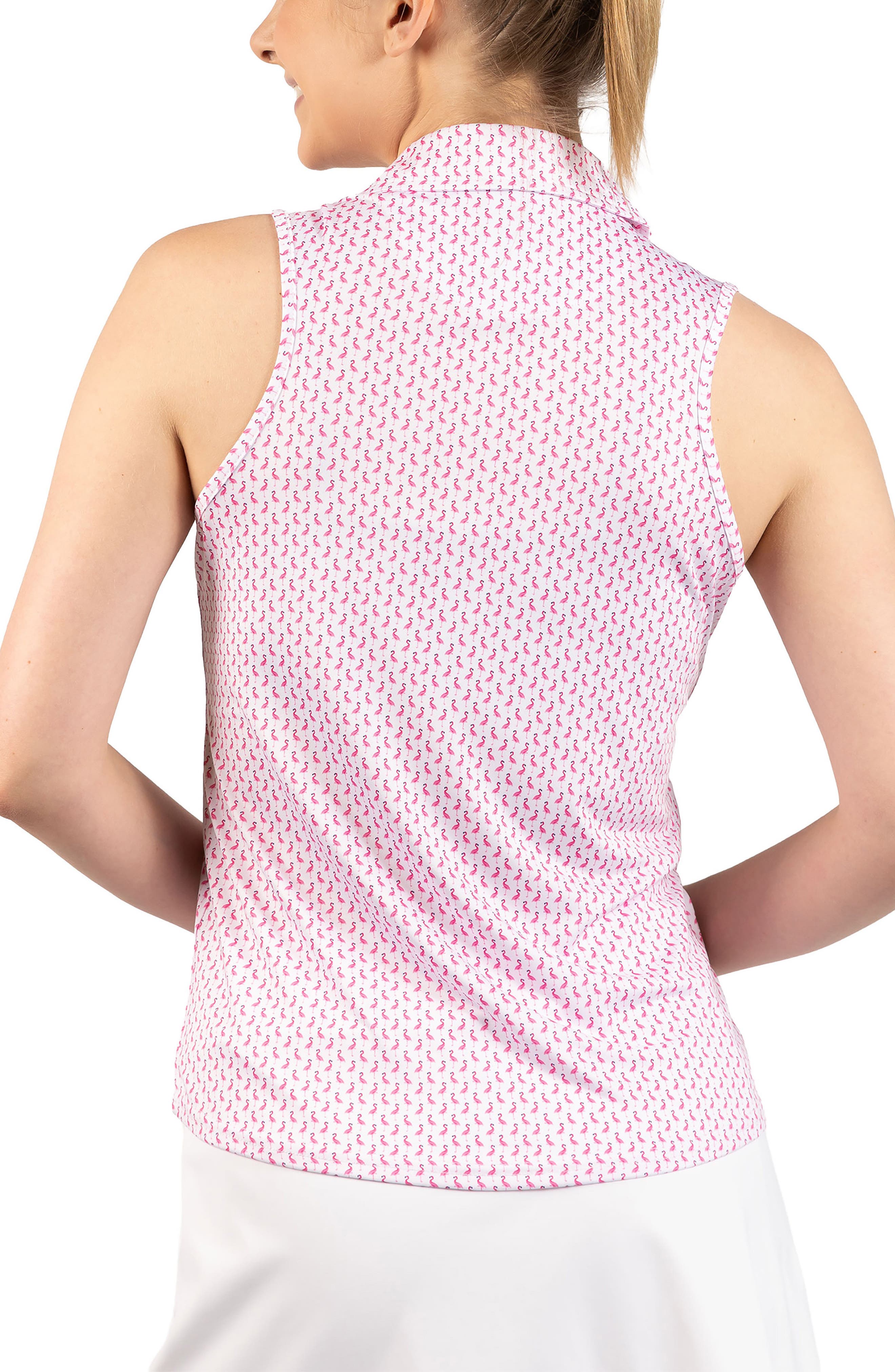 Byrds Print Sleeveless Quarter Zip Polo - image 2