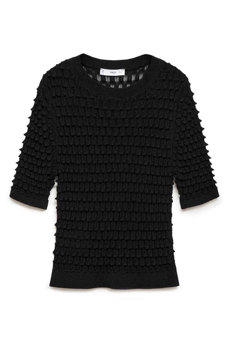 MANGO Textured Elbow Sleeve Sweater, Alternate, color, 