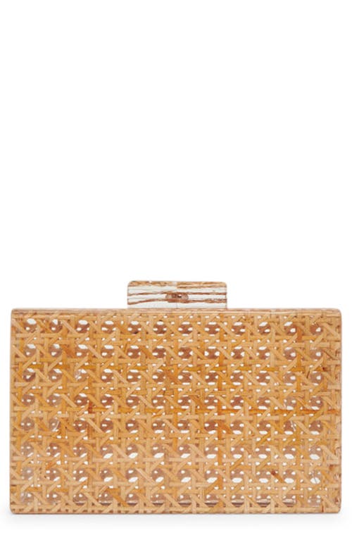 Dolce Vita Cane Convertible Clutch In Natural Multi