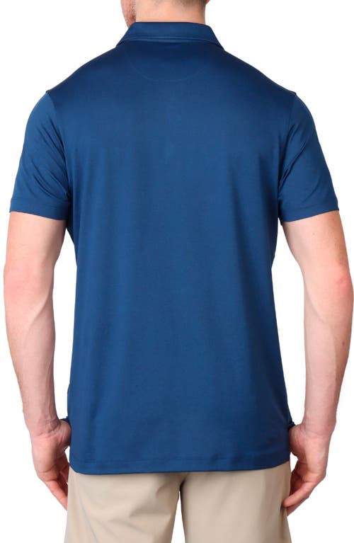 Shop Tailorbyrd Solid Mélange Performance Polo In Navy