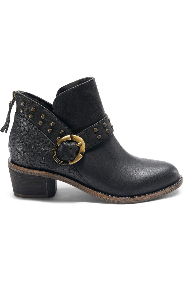 Hälsa Footwear Melania Bootie, Main, color, Black Leather