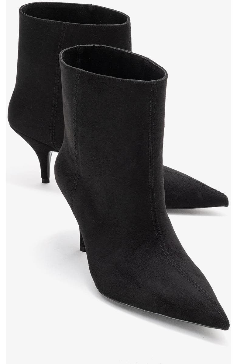 Prologue Shoes Brivelle Pointed Toe Boot, Alternate, color, Black Suede Faux Leather