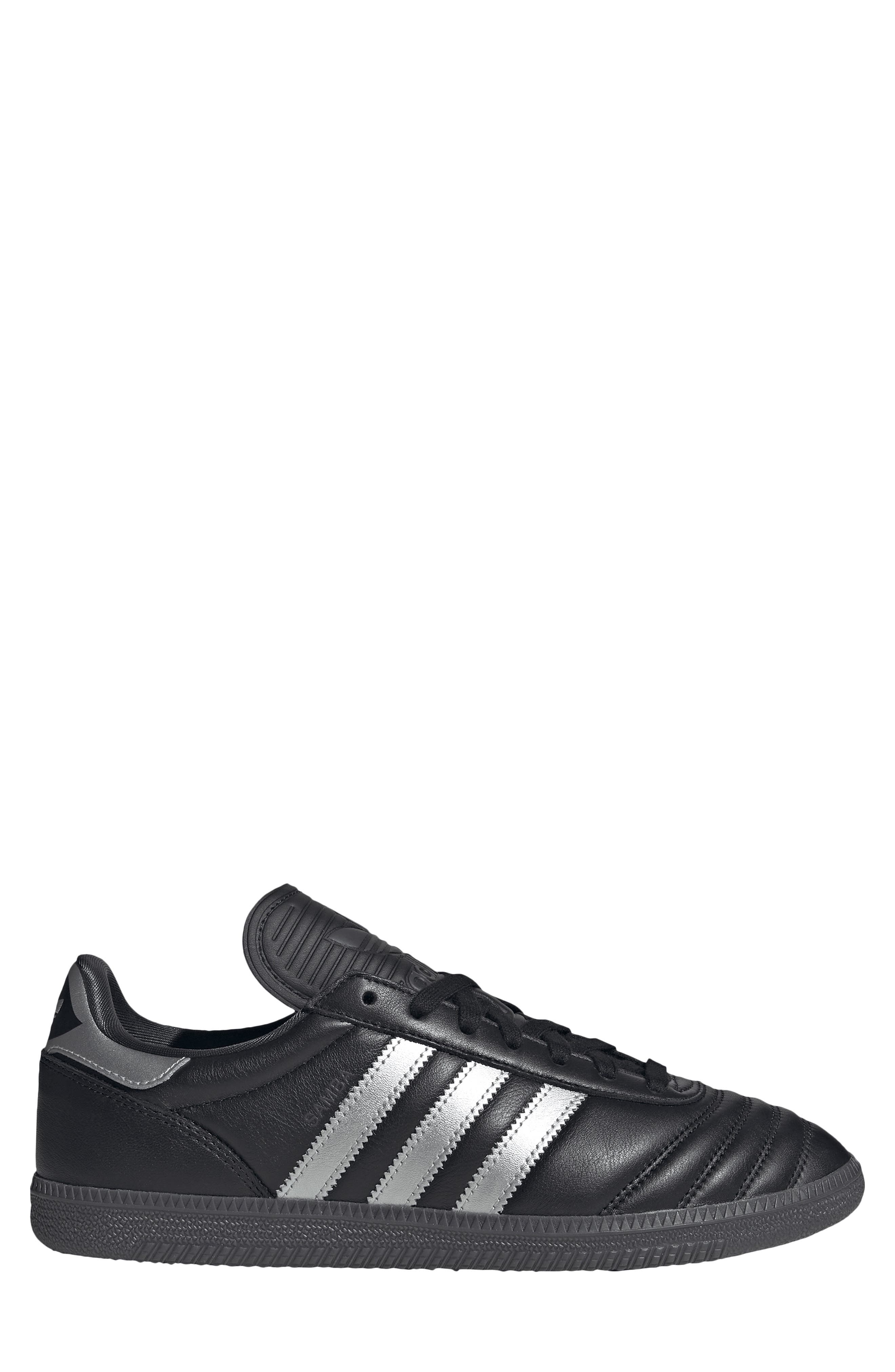 adidas Gender Inclusive Samba JP Sneaker, Alternate, color, Core Black/ Silver Met./ Black
