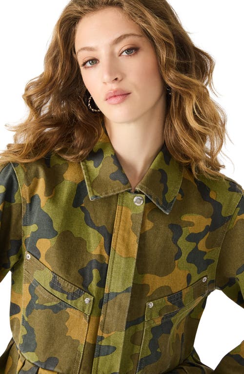 Steve Madden Sloan Camo Cotton Twill Jacket In Multi