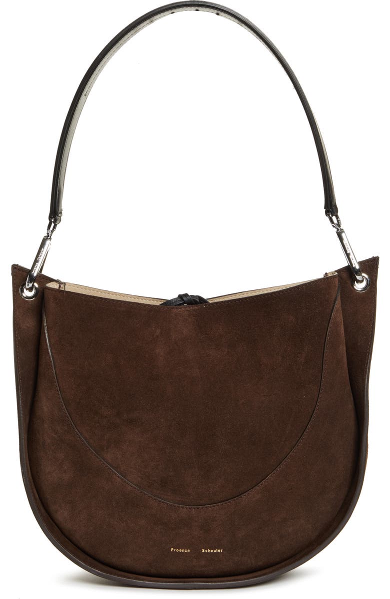 Proenza Schouler Arch Suede Shoulder Bag, Main, color,