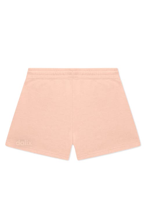 Dalix Womens Martini Midweight Washed Fleece Shorts In Pink