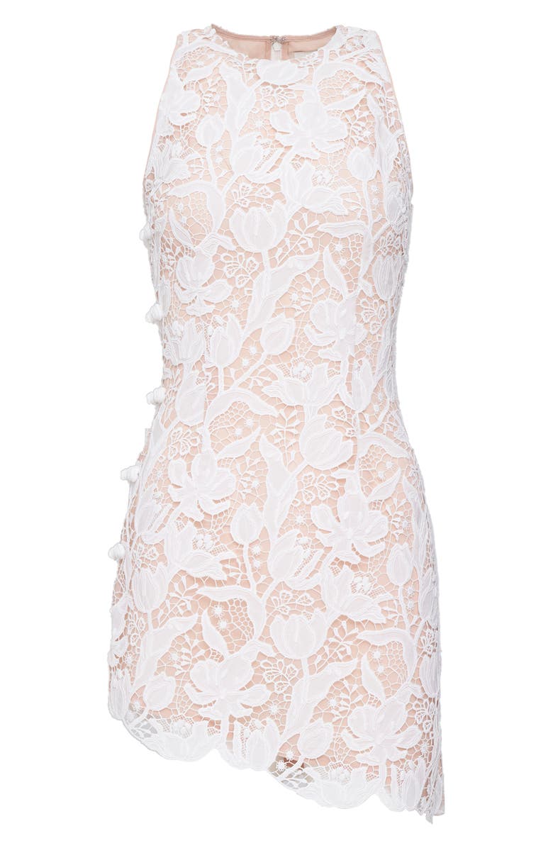 SAU LEE Silba Floral Lace Cocktail Dress, Alternate, color, White