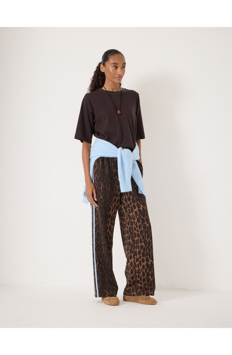 Hush Harison Animal Print Side Stripe Joggers, Alternate, color, Natural Leopard Brown