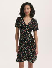 Finery London Misha Jersey Floral Short Tiered Dress
