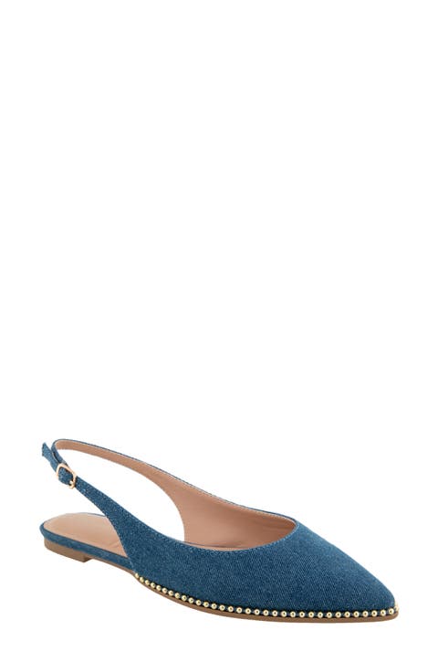 Valerie Slingback Pointed Toe Flat (Women)