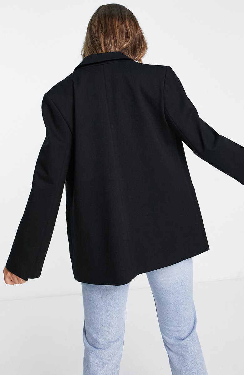 Topshop Open Front Ponte Blazer, Alternate, color,