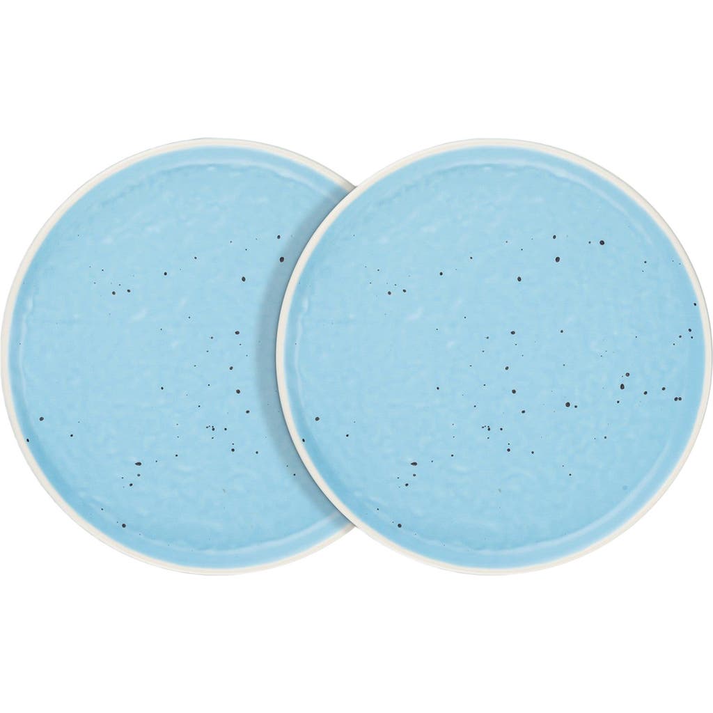 Stone Lain Elena Stoneware 4-piece Salad Plate Set In Blue
