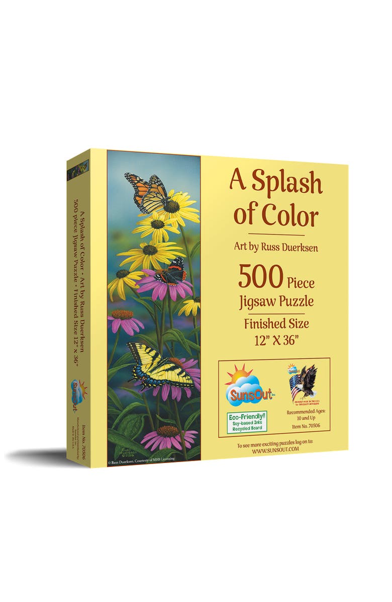 Sunsout Splash of Color 500 piece Jigsaw Puzzle for Adults, Main, color, Multicolor
