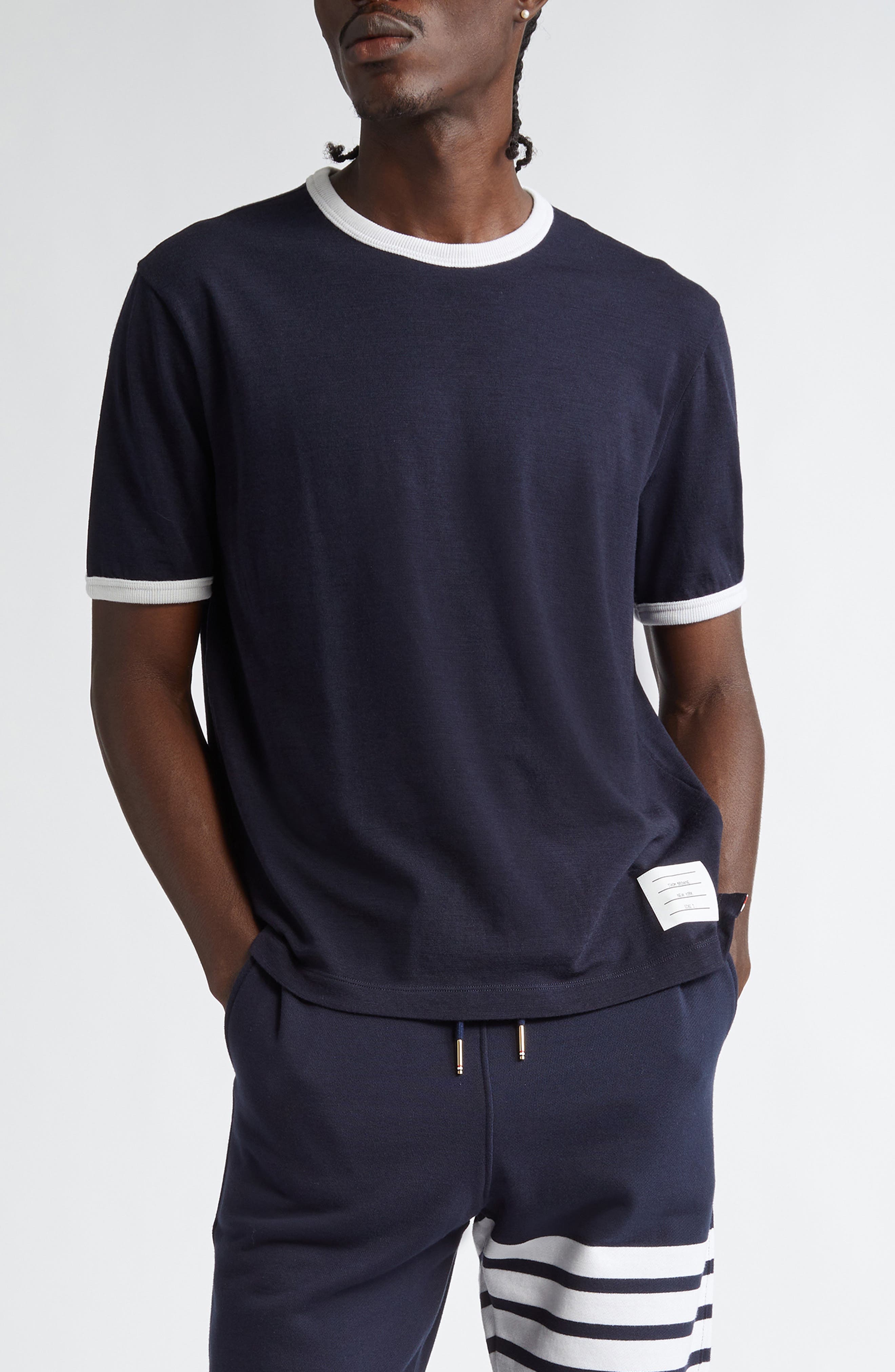 Ringer Stretch Wool T-Shirt