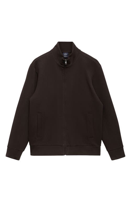 Mango Sudadera Perkins Bomber Jacket In Chocolate